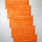   3層構造 サージカルマスク オレンジ（橙） ５枚