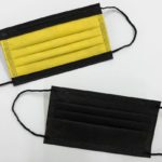   【日本製】国産３層構造カラーマスク　イエロー（黄）✕ ブラック（黒）５枚入